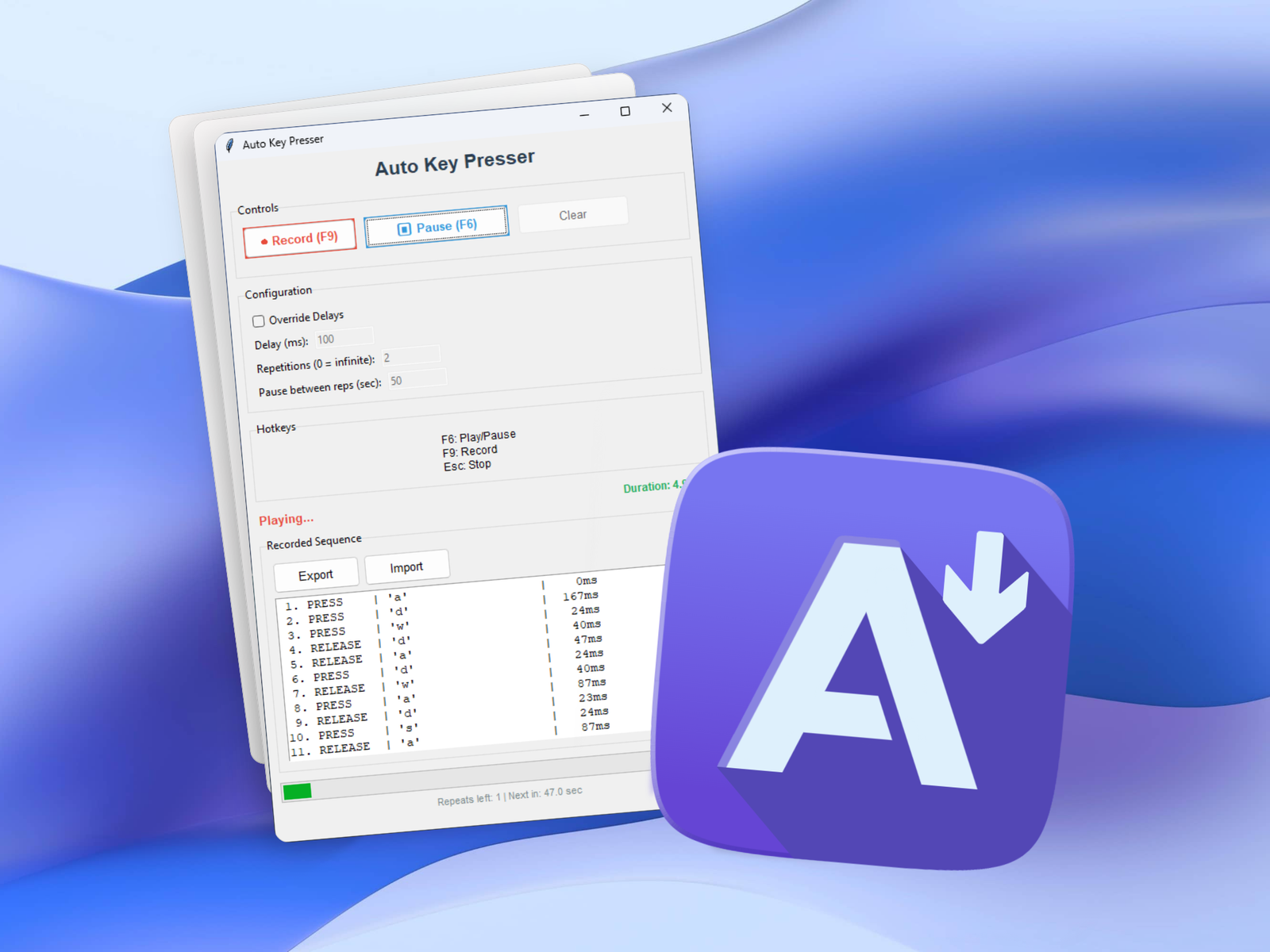 AutoKeyPresser Interface